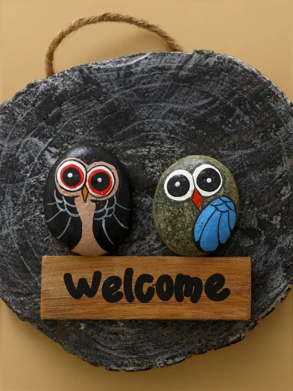 Панно WELCOME, 18×5×18 см, дерево, бежевое