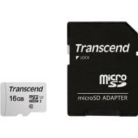 Карта памяти Transcend 300S microSDHC 16Gb UHS-I Cl10 +ад, TS16GUSD300S-A