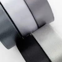 Атласная лента, набор 5 шт., 20 мм, 23&plusmn;1 м, серая, чёрная