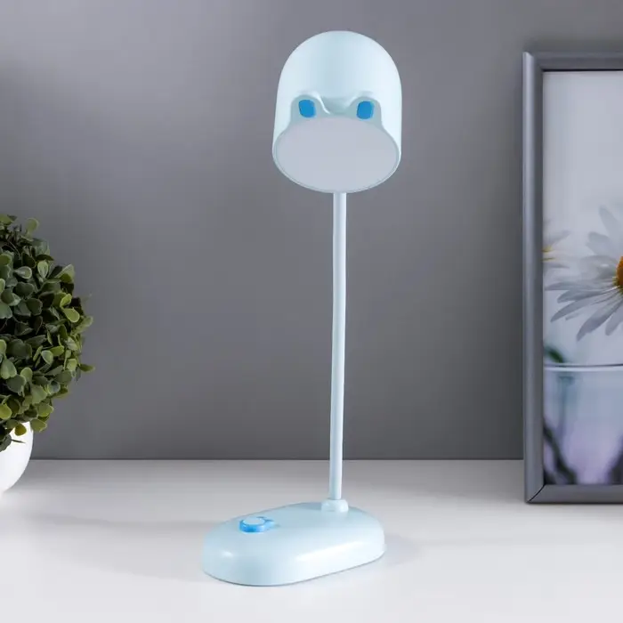 Лампа настольная RISALUX &laquo;Мими&raquo;, светодиодная, 3 Вт, диммер, USB, голубая, 8&times;12.5&times;32 см