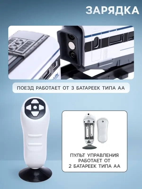 Железная дорога &laquo;Скорый поезд&raquo;, радиоуправление, световые и звуковые эффекты