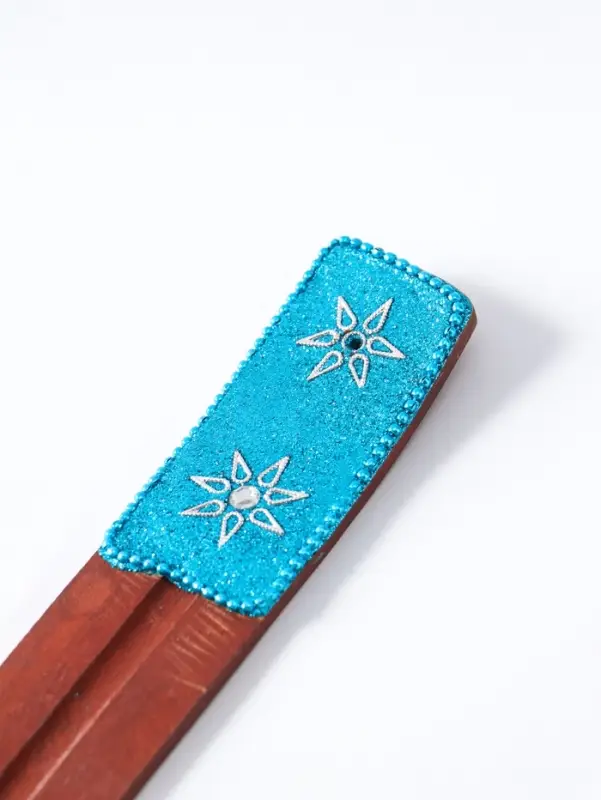 Подставка под благовония "Карма" дерево 25,5х3,5 см, голубой