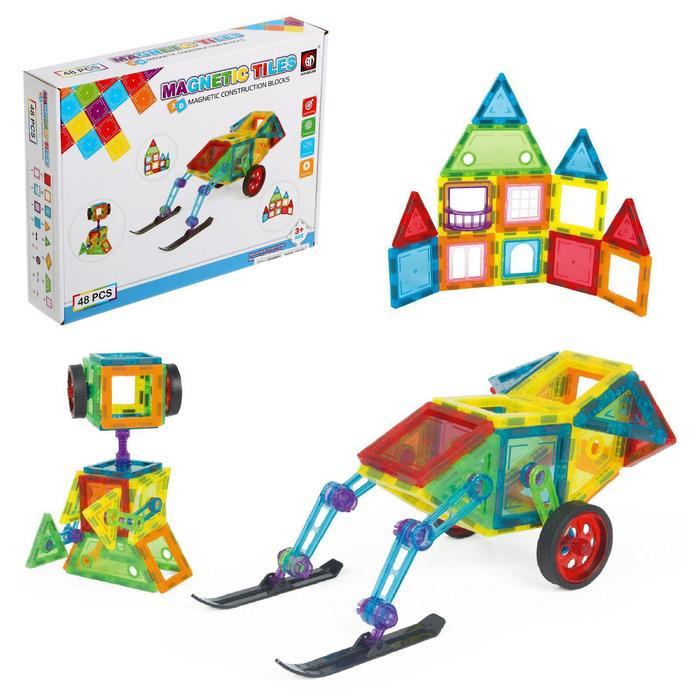 Конструктор магнитный «Магический магнит», 48 деталей Конструктор магнитный «Магический магнит», 48 деталей
