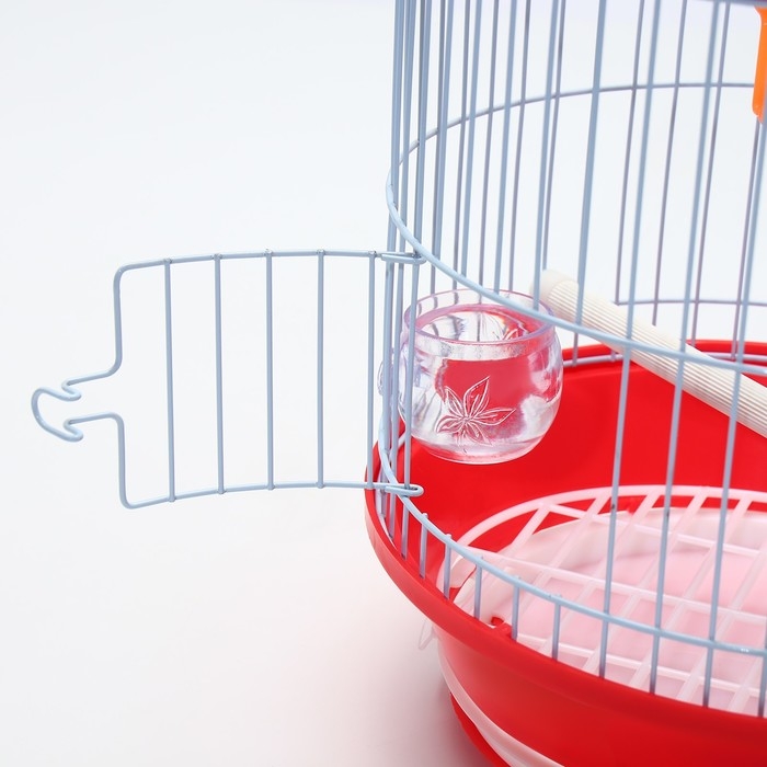 Клетка для птиц круглая укомплектованная Bd-4/2, 23,5 х 33 см, красная Клетка для птиц круглая укомплектованная Bd-4/2, 23,5 х 33 см, красная