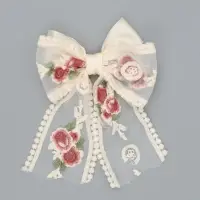 Бант для волос на заколке с вышивкой «Цветы», Принцессы Бант для волос на заколке с вышивкой «Цветы», Принцессы