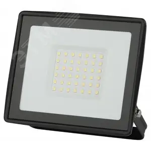 Прожектор светодиодный ДО-50 Вт 6500К 4000 Лм IP65 черный 50w холодный 200-240В LPR-023-0-65K-050