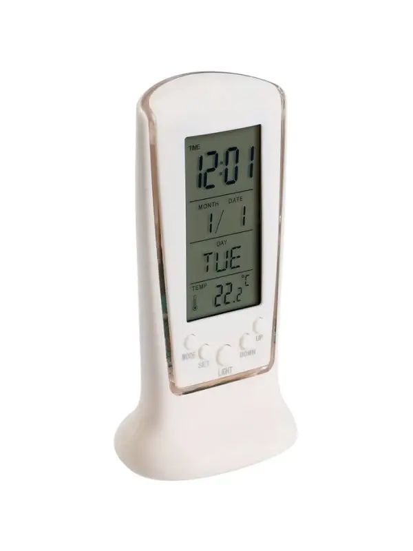 Часы - будильник LB-02 Часы - будильник LB-02 "Обелиск", дата, температура, подсветка, белый