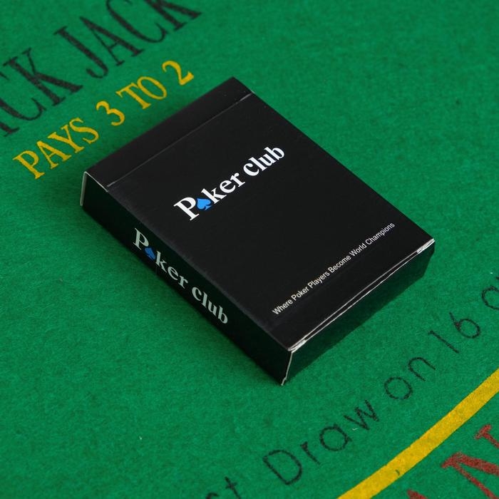 Карты игральные пластиковые 54 шт Poker Club, для игры в покер, карта 9 х 6 см Карты игральные пластиковые 54 шт Poker Club, для игры в покер, карта 9 х 6 см