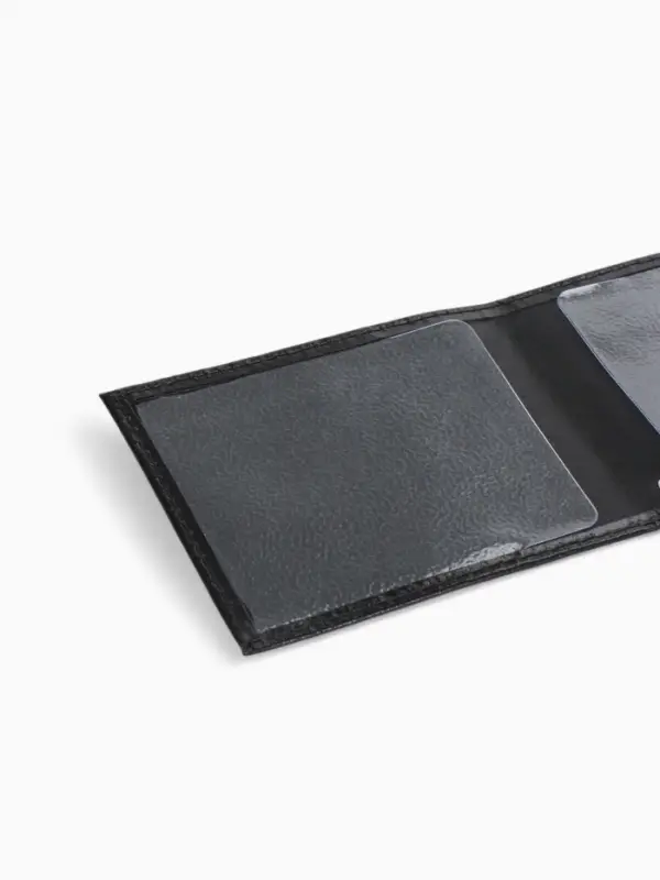 Обложка для удостоверения &laquo;Ветеран боевых действий&raquo;, натуральная кожа, чёрная