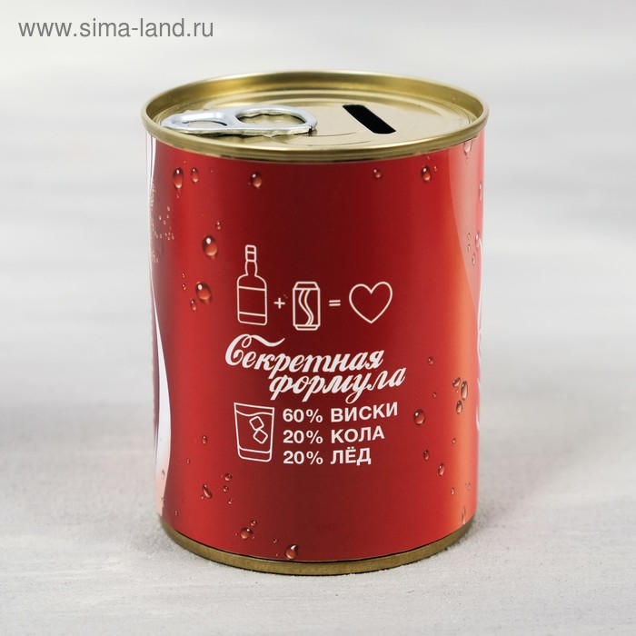 Копилка-банка металл Копилка-банка металл "Коплю на виски"