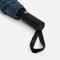Зонт складной Smooth Move с плавным закрытием, темно-синий