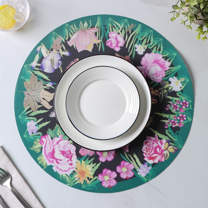 Салфетки сервировочные на стол Доляна «Роуз», 4 шт, d=38 см Салфетки сервировочные на стол Доляна «Роуз», 4 шт, d=38 см