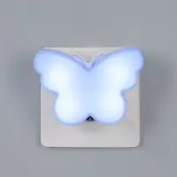 Ночник RISALUX &laquo;Бабочка&raquo;, LED, 1 Вт, синий, 9&times;6&times;6 см