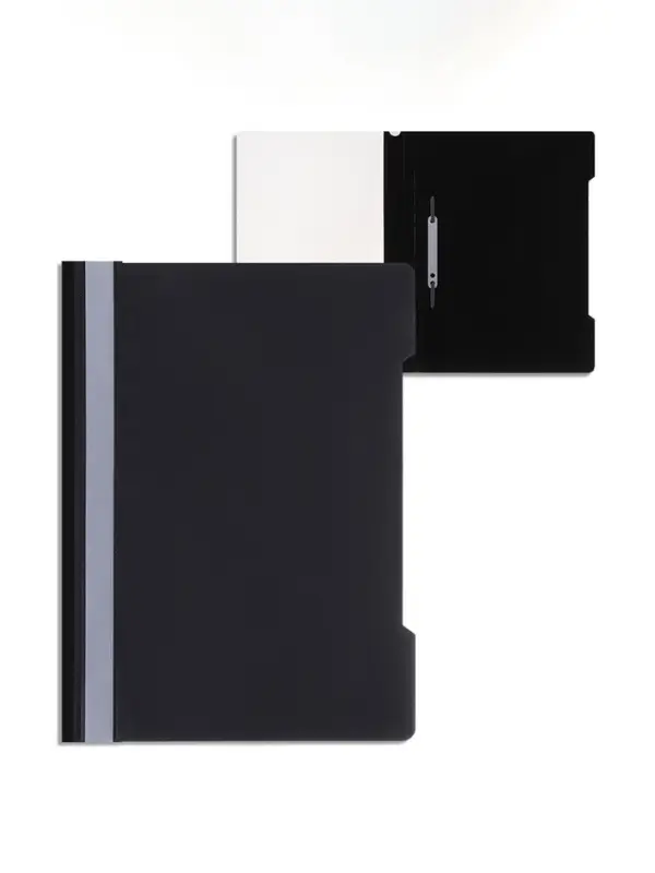 Папка - скоросшиватель Calligrata, А4.160 мкм, чёрная, прозрачный верх