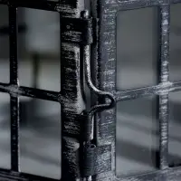 Металлический подсвечник-фонарь на 1 свечу &laquo;Старинный замок&raquo;, чёрный, 13&times;13&times;23 см