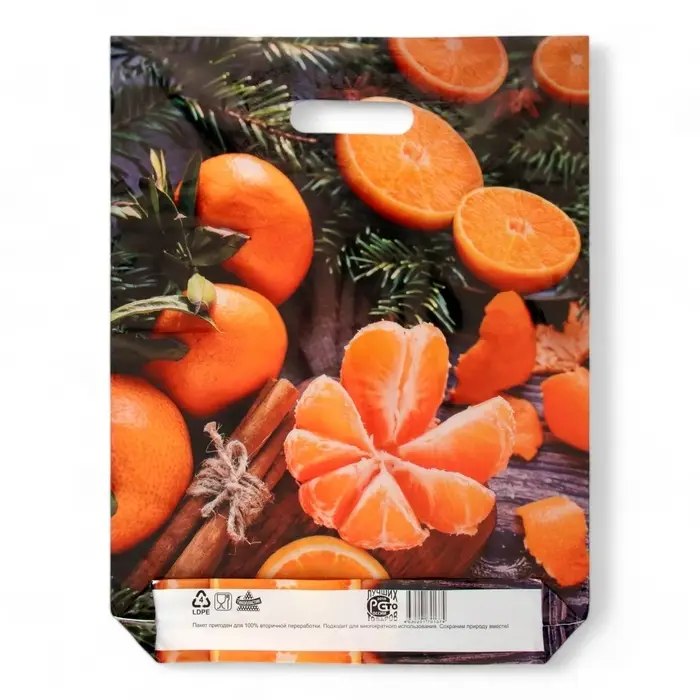 Пакет Пакет "Аромат праздника", полиэтиленовый с вырубной ручкой,гл 40 х 31 см.
