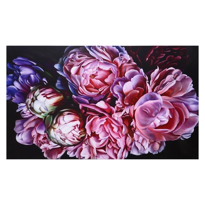 Картина- холст на подрамнике Картина- холст на подрамнике "Пионы" 60*100см