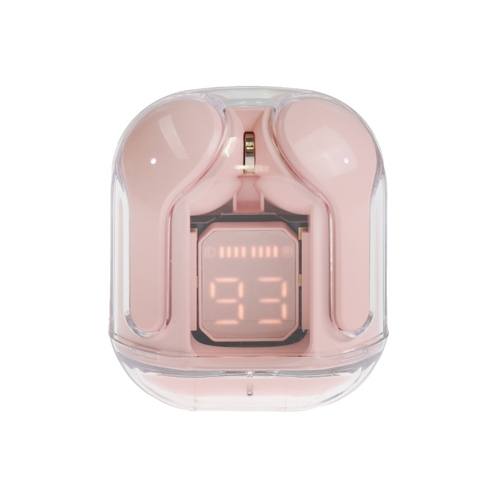 Наушники беспроводные Air31, TWS, вакуумные, BT 5.0, 45/230 мАч, прозрачные, розовые Наушники беспроводные Air31, TWS, вакуумные, BT 5.0, 45/230 мАч, прозрачные, розовые