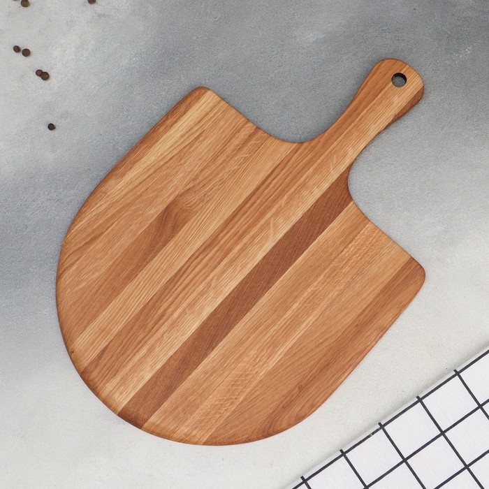 Доска для подачи Adelica «Лопата для пиццы», рабочая часть 30×29 см, ручка 13 см, дуб Доска для подачи Adelica «Лопата для пиццы», рабочая часть 30×29 см, ручка 13 см, дуб