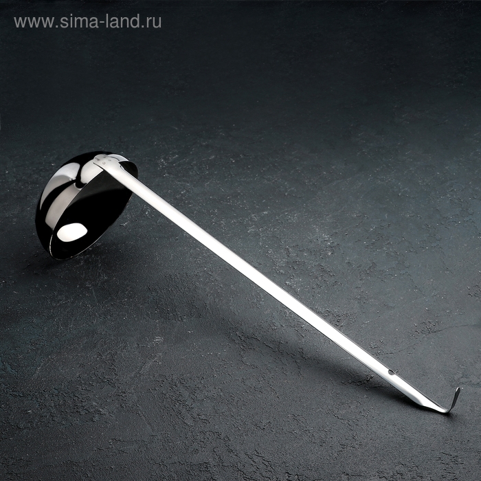 Половник из нержавеющей стали, 380 мл, 45×11,5 см, цвет серебряный Половник из нержавеющей стали, 380 мл, 45×11,5 см, цвет серебряный