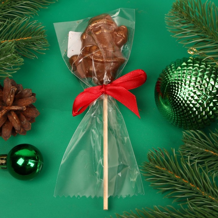 Новый год. Фигура из молочного шоколада Новый год. Фигура из молочного шоколада "Дед мороз", на палочке , 20 г ± 5 %