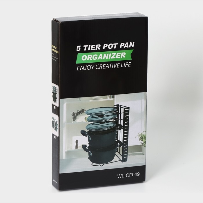 Подставка для сковородок Доляна, 25×22×38 см, цвет чёрный Подставка для сковородок Доляна, 25×22×38 см, цвет чёрный