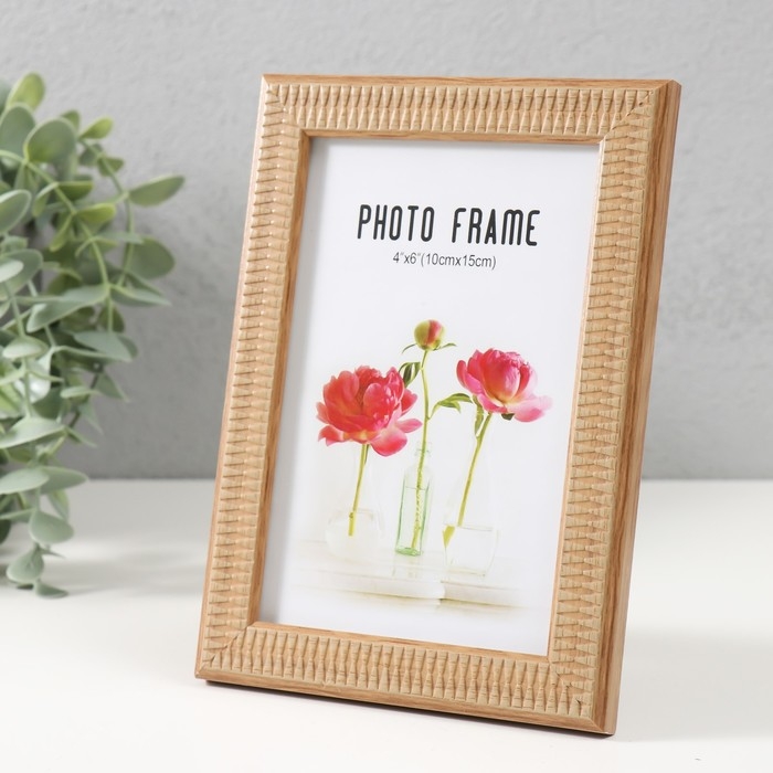 Фоторамка пластик 10х15 см Фоторамка пластик 10х15 см "Вытянутый ромб из дерева" 12х17 см