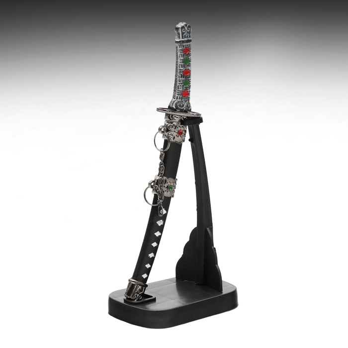 Сувенирное оружие «Катана на подставке», коричневые ножны, микс, 17см Сувенирное оружие «Катана на подставке», коричневые ножны, микс, 17см