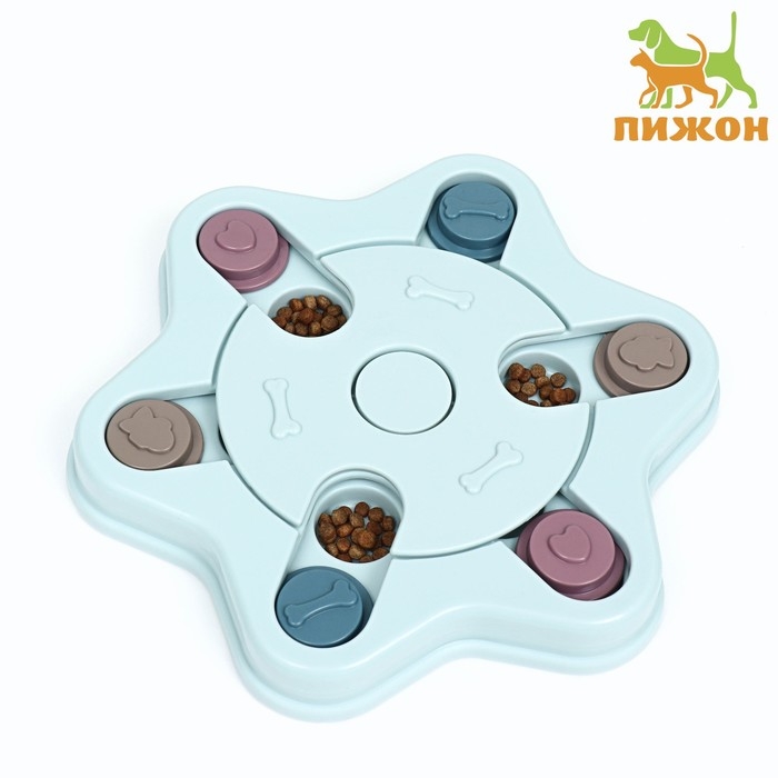Игрушка интеллектуальная для лакомств  Игрушка интеллектуальная для лакомств "Звезда", 24 х 3 см, голубая