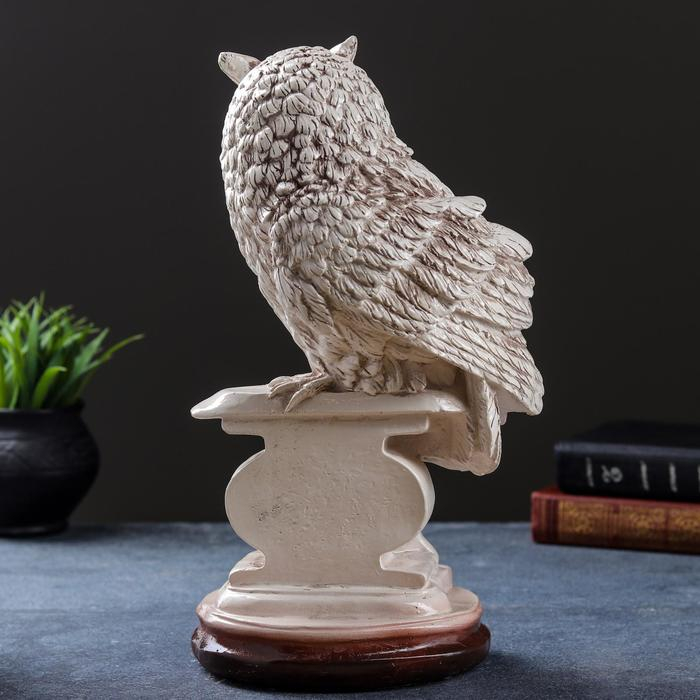 Фигура  Фигура "Сова с книгой на подставке" 18х21х34см состаренная