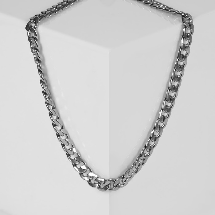 Цепь «Гладиатор» крупные звенья, цвет серебро, 60 см Цепь «Гладиатор» крупные звенья, цвет серебро, 60 см