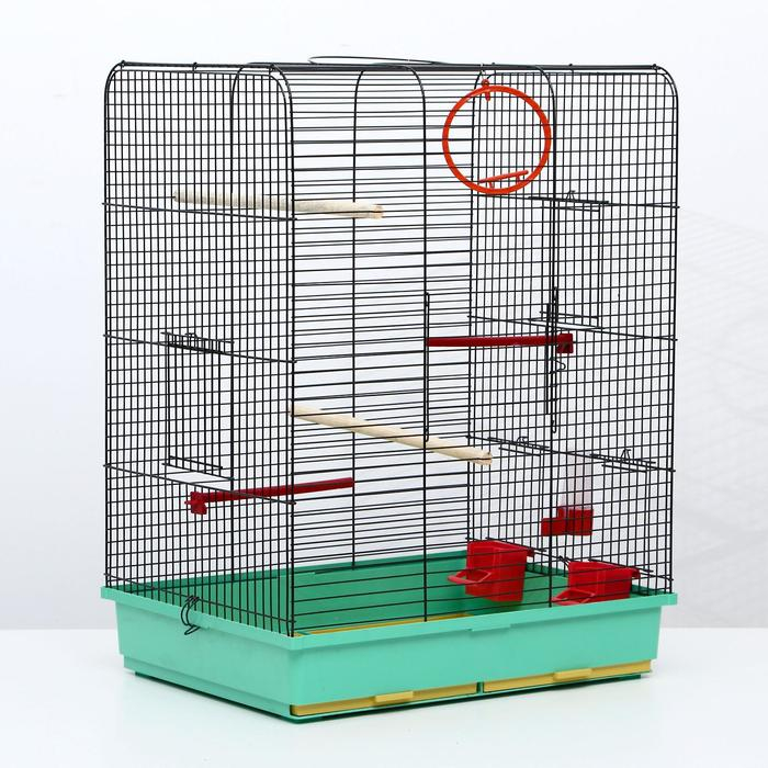 Клетка Клетка "Грация", 4 яруса, 50 х 36 х 65 см, микс цветов