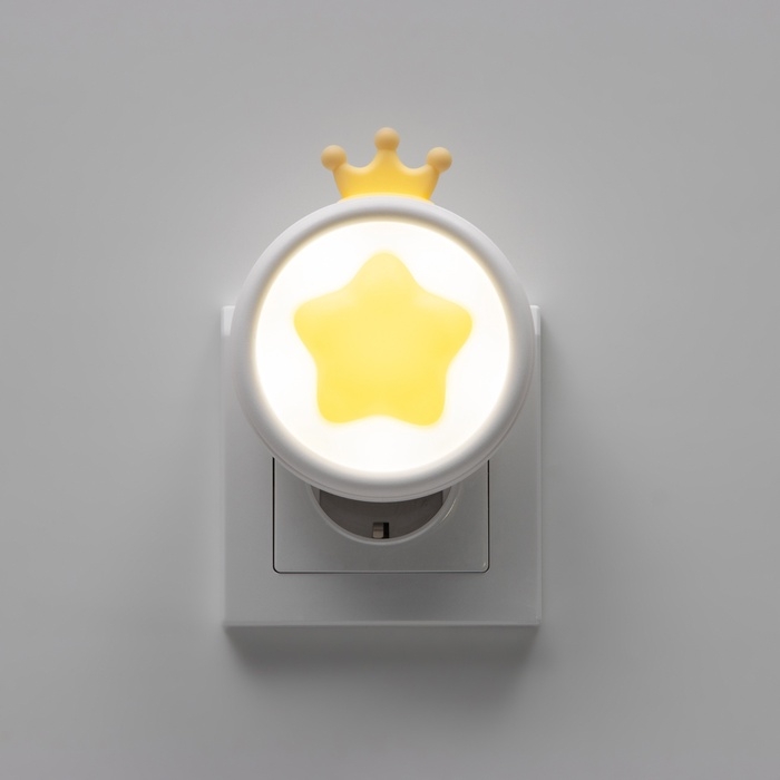 Ночник Ночник "Королевская звезда" 1Вт LED датчик света 7х8х10см