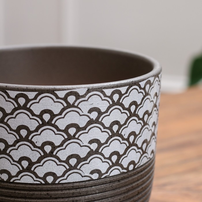 Горшок цветочный Горшок цветочный "Хоккайдо" серый бук №2 1,73 л