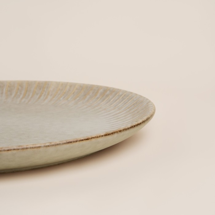 Набор тарелок фарфоровых SL Home «Монти», d=21 см, цвет серый Набор тарелок фарфоровых SL Home «Монти», d=21 см, цвет серый