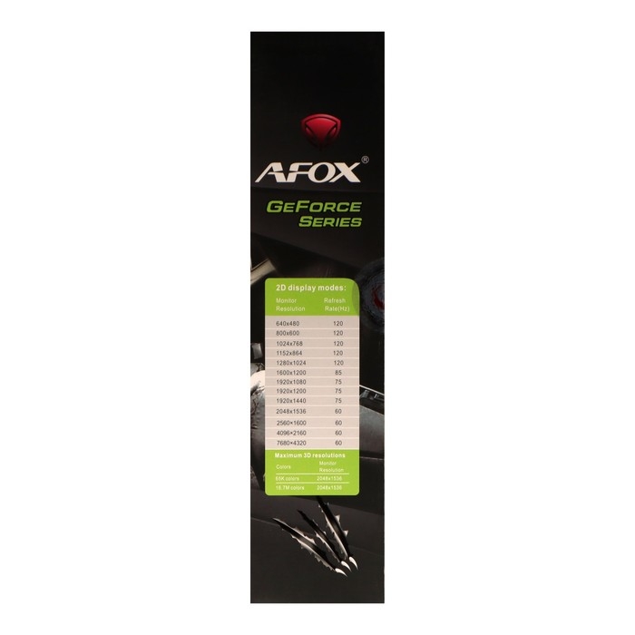 Видеокарта Afox RTX2060, 6Гб, 192bit, GDDR6, DVI, HDMI, DP, HDCP Видеокарта Afox RTX2060, 6Гб, 192bit, GDDR6, DVI, HDMI, DP, HDCP
