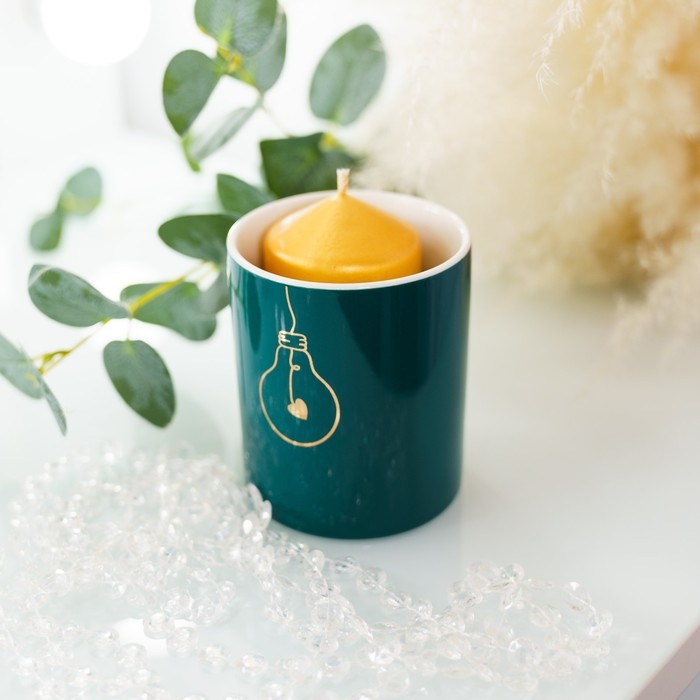 Горшок для цветов с тиснением, «Лампочка», 8 х 9.5 см Горшок для цветов с тиснением, «Лампочка», 8 х 9.5 см