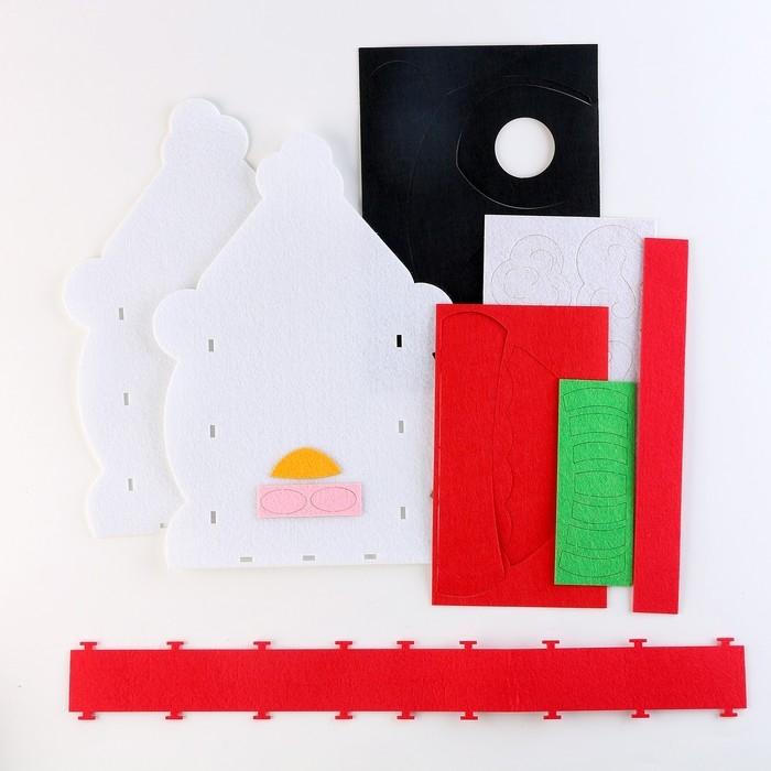 Корзинка из фетра своими руками на новый год «Пингвин в шапке», новогодний набор для творчества Корзинка из фетра своими руками на новый год «Пингвин в шапке», новогодний набор для творчества