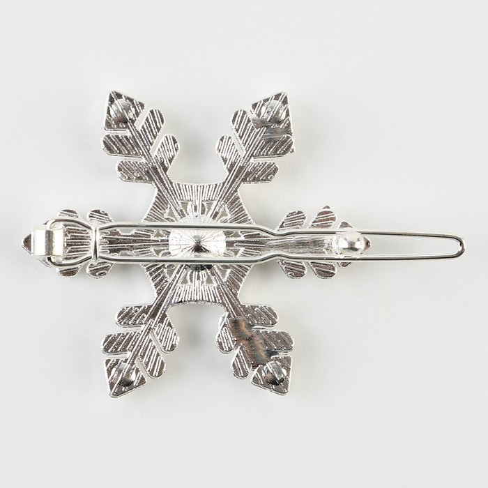 Заколка для волос новогодняя «Для тебя с любовью», на Новый год, снежинка, 5,5 х 3,5 см Заколка для волос новогодняя «Для тебя с любовью», на Новый год, снежинка, 5,5 х 3,5 см