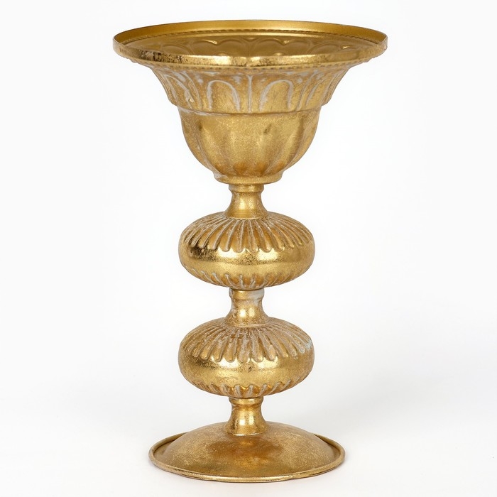 Подсвечник металл «Ярусы» для одной свечи 16 х 16 х 25 см