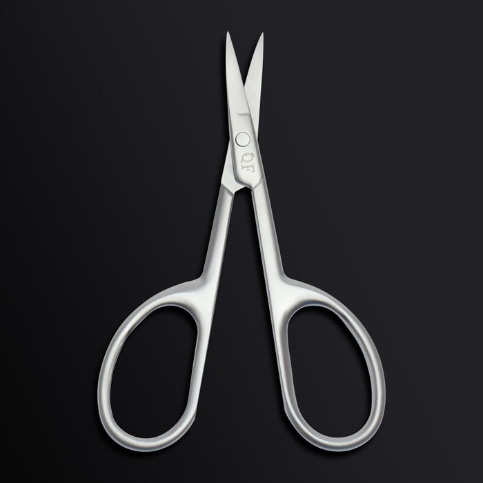 Ножницы маникюрные «Premium satin», узкие, загнутые, матовые, 9,6 см, цвет серебристый Ножницы маникюрные «Premium satin», узкие, загнутые, матовые, 9,6 см, цвет серебристый