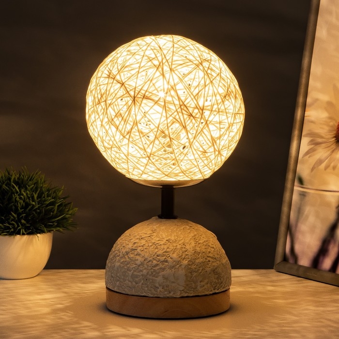 Настольная лампа Настольная лампа "Неонила" Е14 40Вт серый 12х12х30см RISALUX