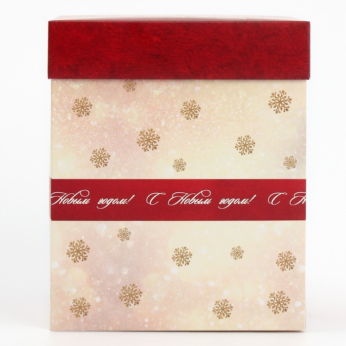 Подарочная коробка новогодняя складная с 3D эффектом «С Новым годом», ёлочка, 11 х 11 х 13 см, Новый год Подарочная коробка новогодняя складная с 3D эффектом «С Новым годом», ёлочка, 11 х 11 х 13 см, Новый год