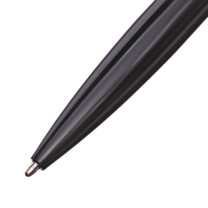 Ручка подарочная шариковая в кожзам футляре поворотная ПБ корпус черный/золото Ручка подарочная шариковая в кожзам футляре поворотная ПБ корпус черный/золото