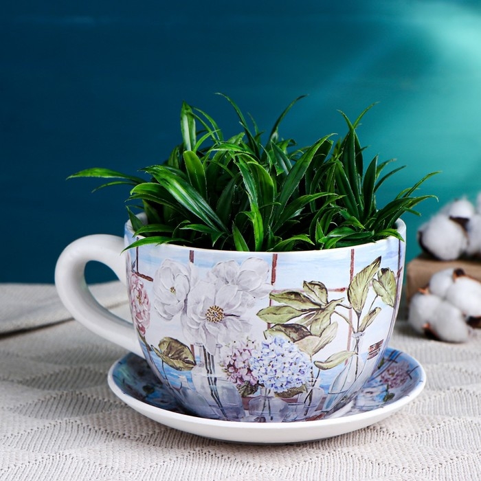 Горшок в форме чашки Горшок в форме чашки "Эмма" корсика, 19х15х10см