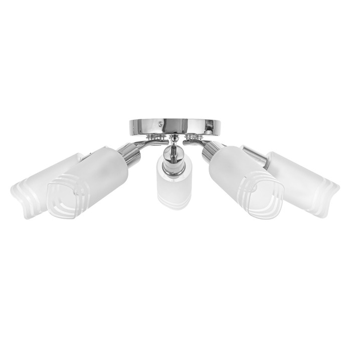 Люстра потолочная Адель 5х40Вт Е14 Хром 52x52x19 см Люстра потолочная Адель 5х40Вт Е14 Хром 52x52x19 см