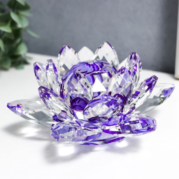 Лотос стекло  Лотос стекло "Лотос фиолет" диам 13,5 см