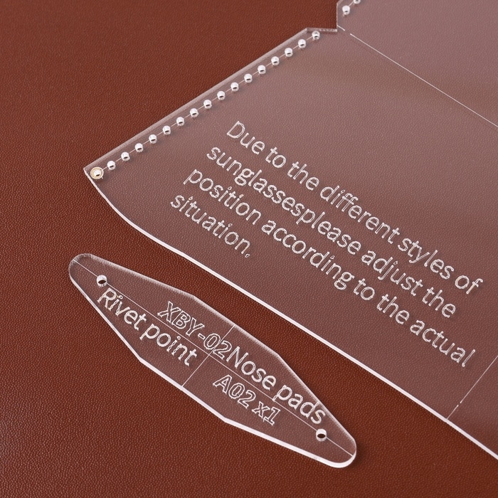 Набор лекал «Футляр для очков», 17 × 8 × 0,5 см, 2 шт, акрил