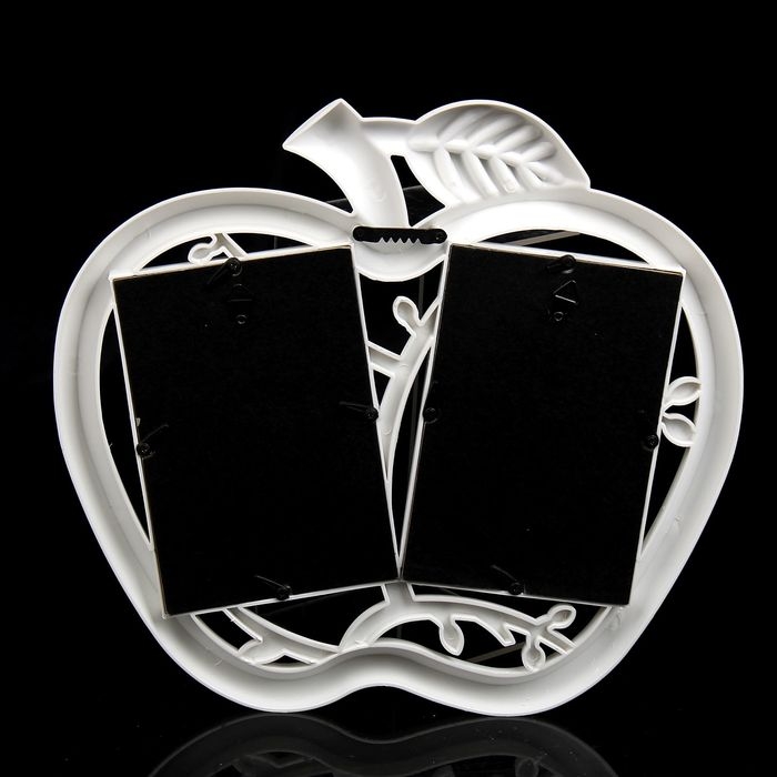 Фоторамка на 2 фото 10х15 см "Яблочко" белая 28,6х8,6х2 см