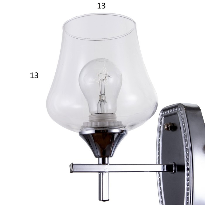 Бра 2068/1CR E27 40Вт хром 17х14х20 см